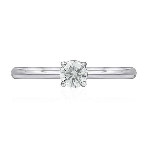 Кольцо из белого золота с бриллиантом