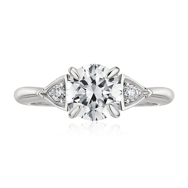 Кольцо из белого золота с бриллиантом 1.02 ct