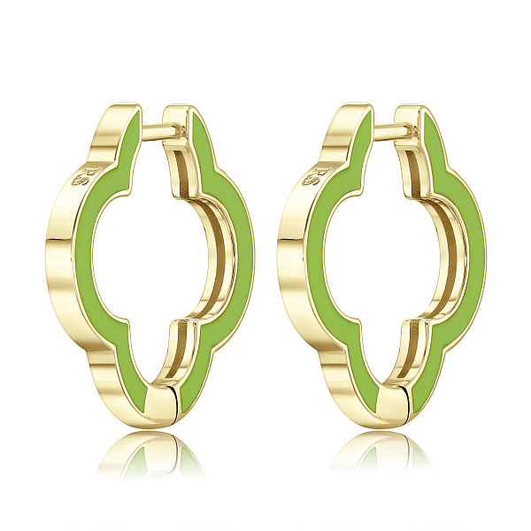 Серьги из желтого золота с бриллиантами