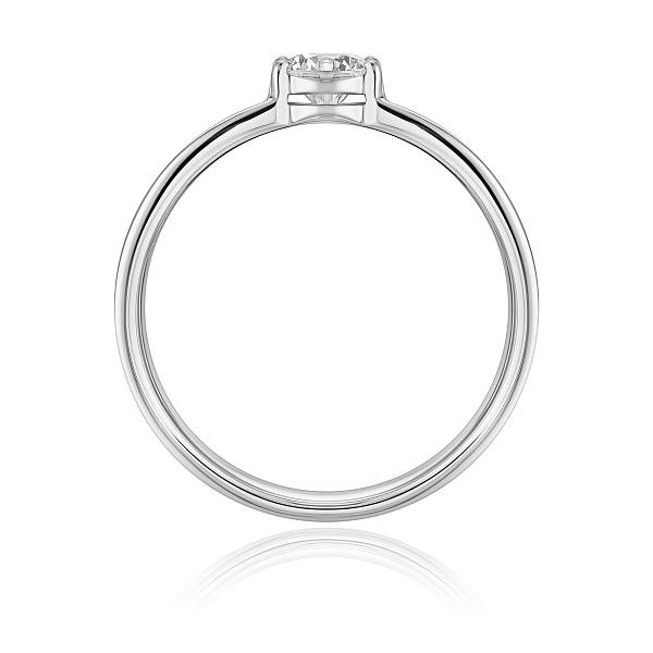 Кольцо из белого золота с бриллиантом