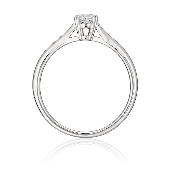 Кольцо из белого золота с бриллиантом