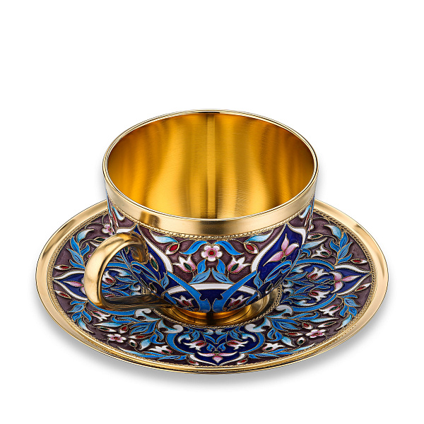 Блюдце «Аравийский» из серебра