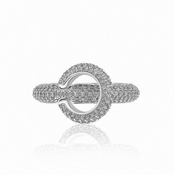 Кольцо из белого золота с бриллиантами