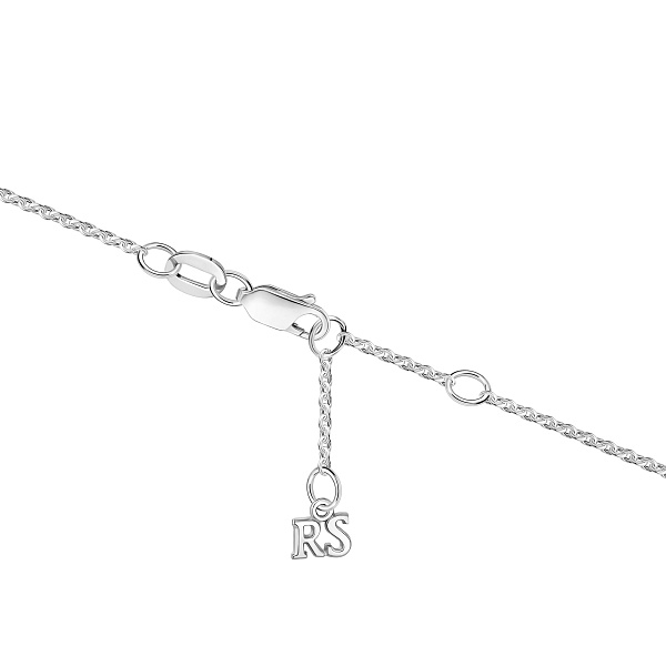 Браслет из белого золота с бриллиантами и халцедонами
