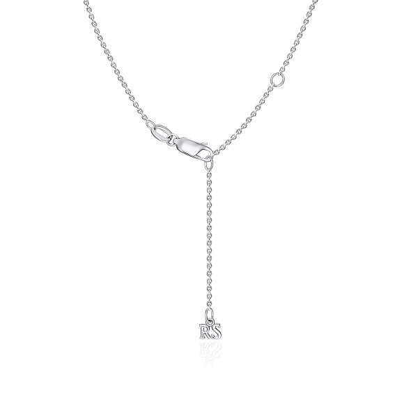 Колье из белого золота с лунным камнем и бриллиантами