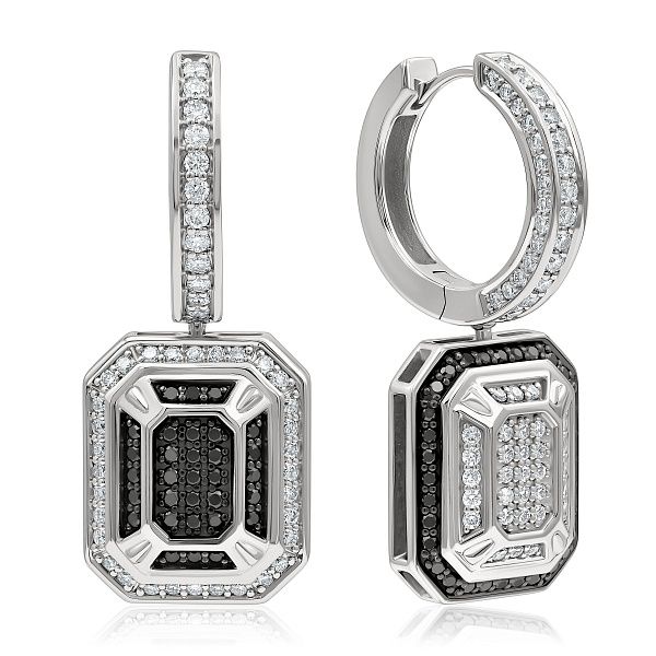 Серьги из белого золота с бриллиантами