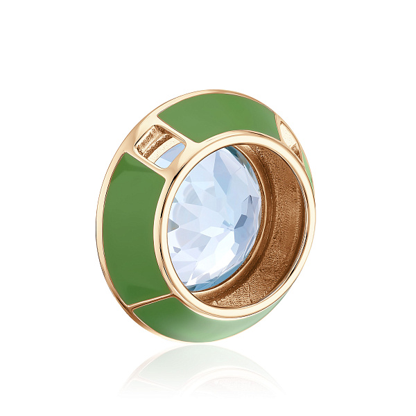 Подвеска из желтого золота с топазом