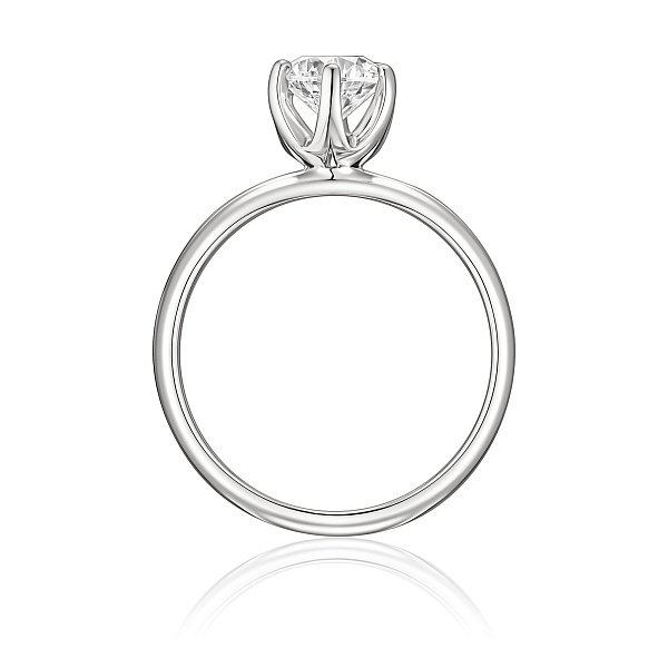 Кольцо из белого золота с бриллиантом