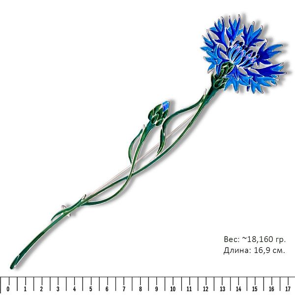 Брошь «Василек»