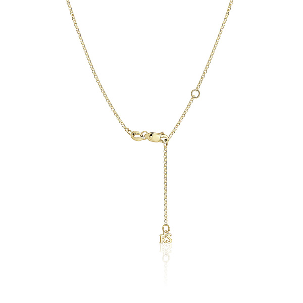 Колье из желтого золота с топазом и бриллиантом