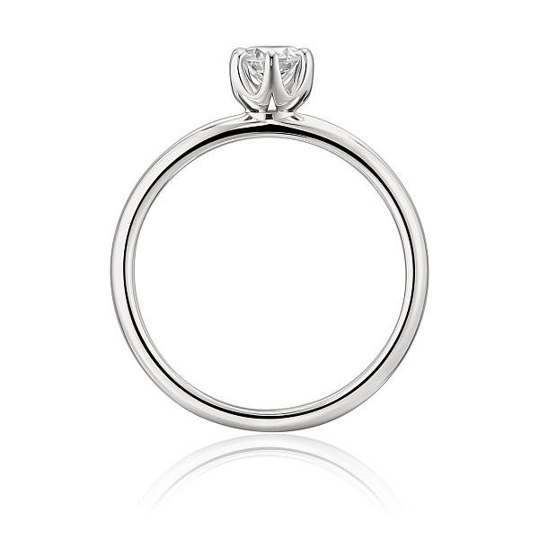 Кольцо из белого золота с бриллиантом