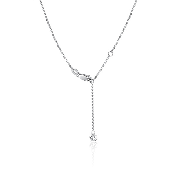 Колье из белого золота с топазом и бриллиантами