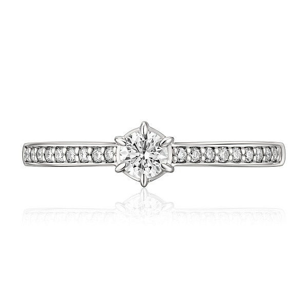 Кольцо из белого золота с бриллиантами