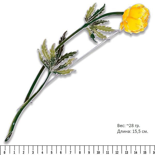 Брошь «Купальница»