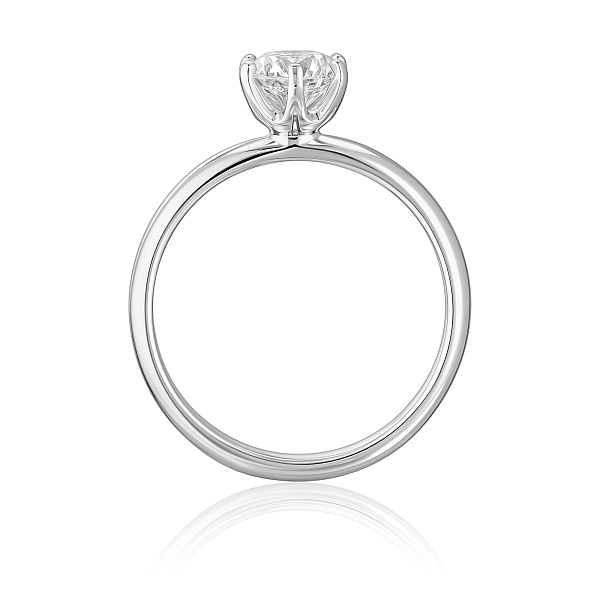 Кольцо из белого золота с бриллиантом