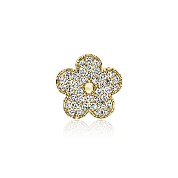 Пусета из желтого золота с бриллиантами