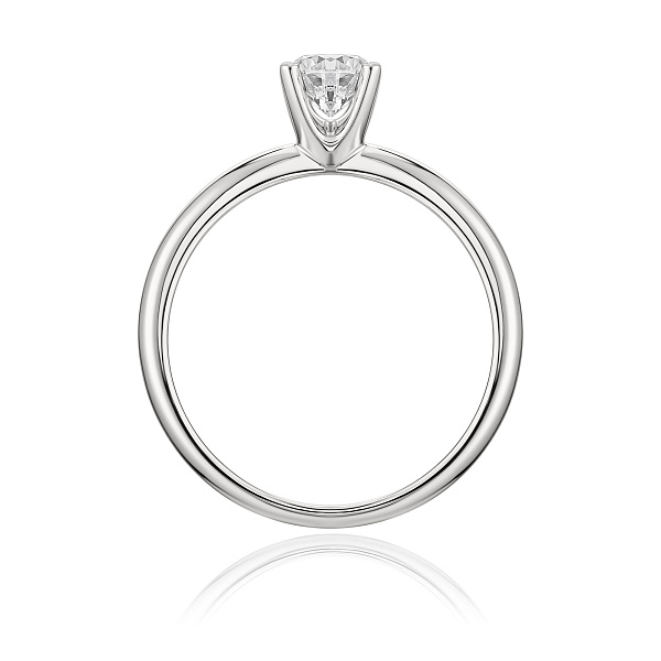 Кольцо из белого золота с бриллиантом