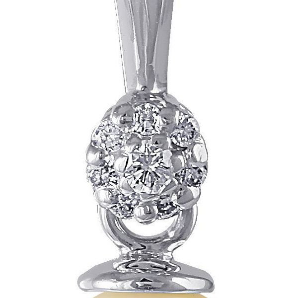 Подвеска из белого золота с жемчугом и бриллиантами