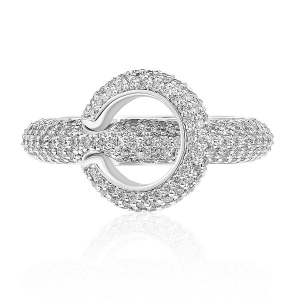 Кольцо из белого золота с бриллиантами