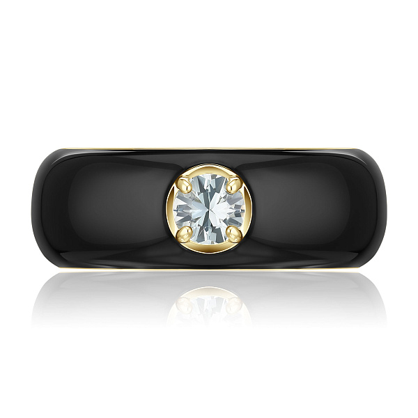 Кольцо из желтого золота с топазом