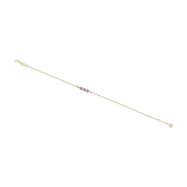 Браслет из желтого золота с бриллиантами и сапфирами