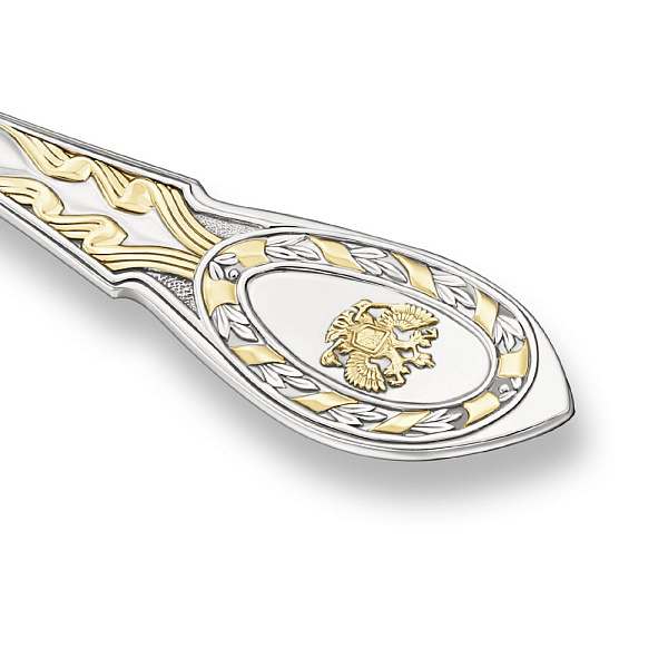 Набор кофейных ложек «Государственный» с золочением