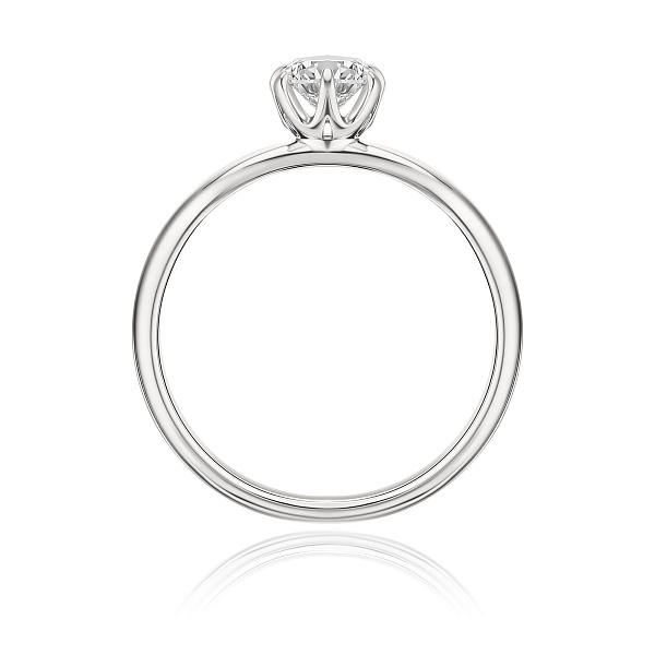 Кольцо из белого золота с бриллиантом