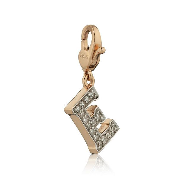 Подвеска из красного золота с бриллиантами