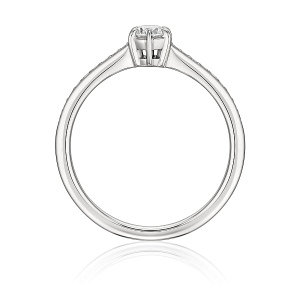 Кольцо из белого золота с бриллиантами