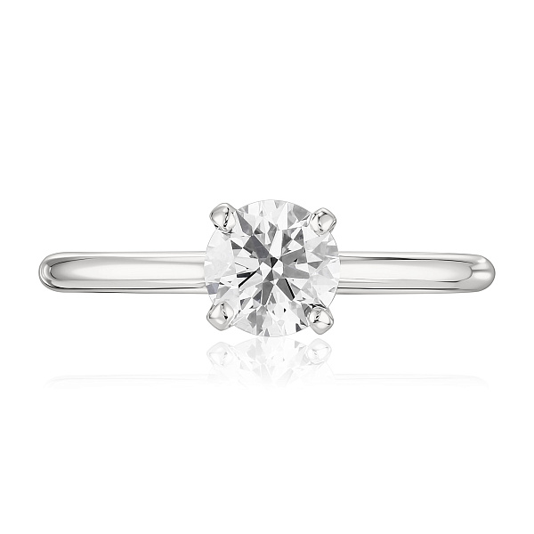 Кольцо из белого золота с бриллиантом