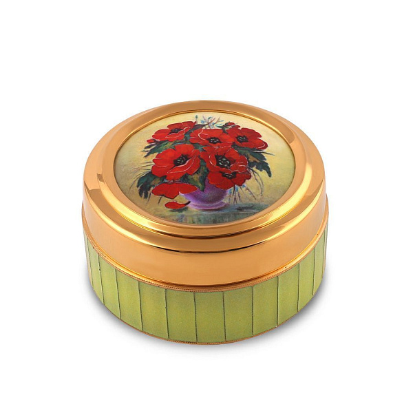 Шкатулка «Маки» из серебра