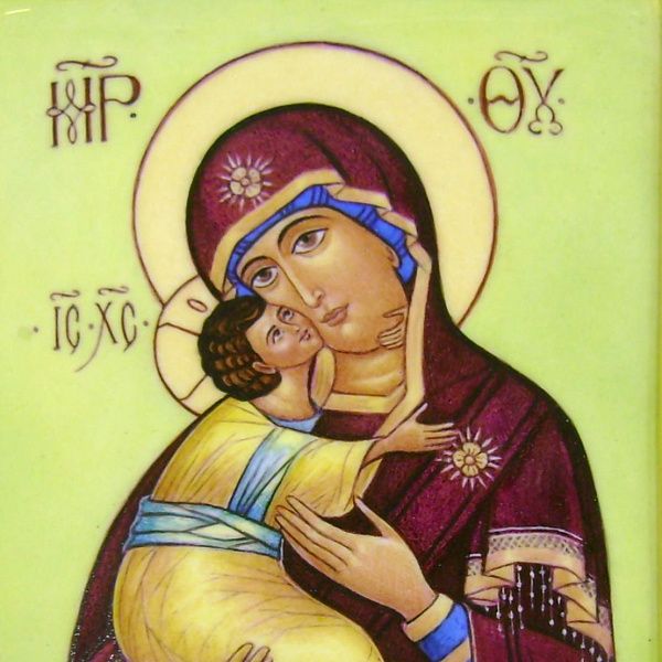 Икона «Владимирская Богоматерь» из серебра