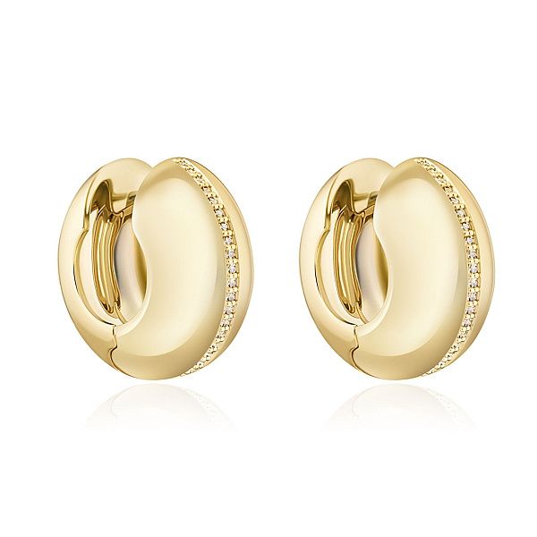 Серьги из желтого золота с бриллиантами