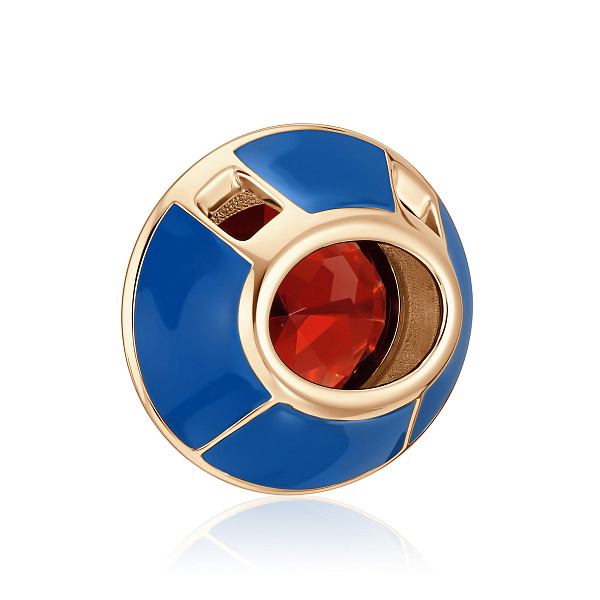 Подвеска из желтого золота с гранатом