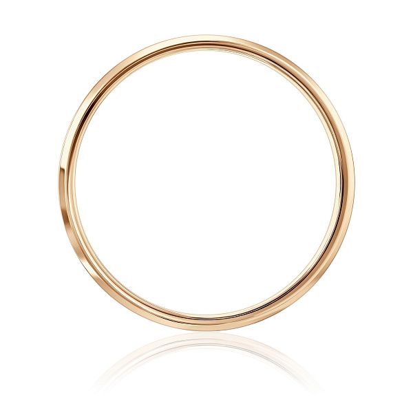 Обручальное кольцо из красного золота 