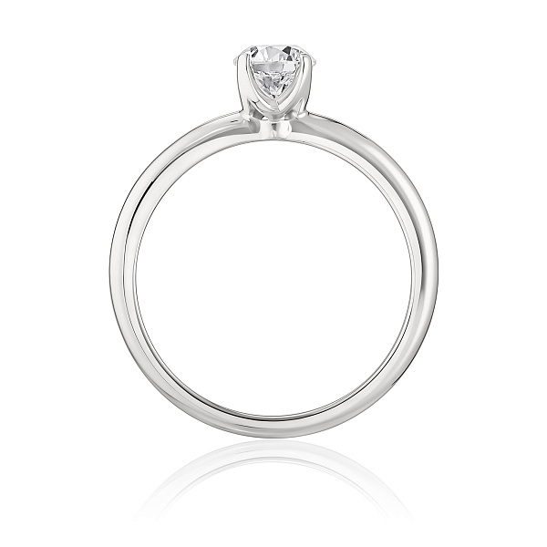 Кольцо из белого золота с бриллиантом