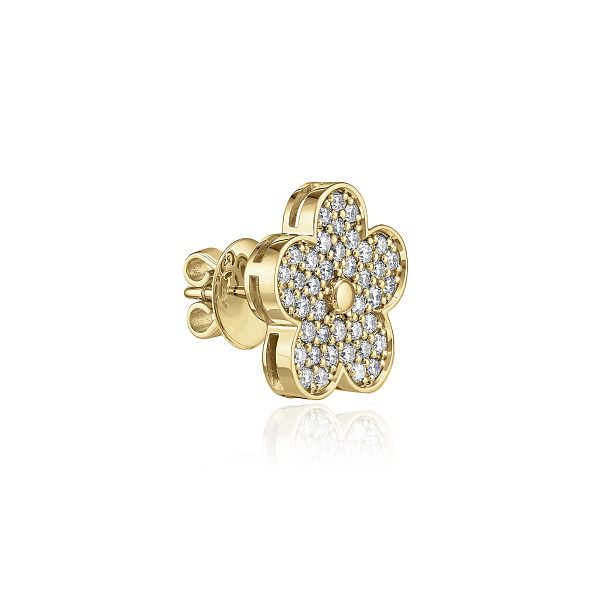 Пусета из желтого золота с бриллиантами