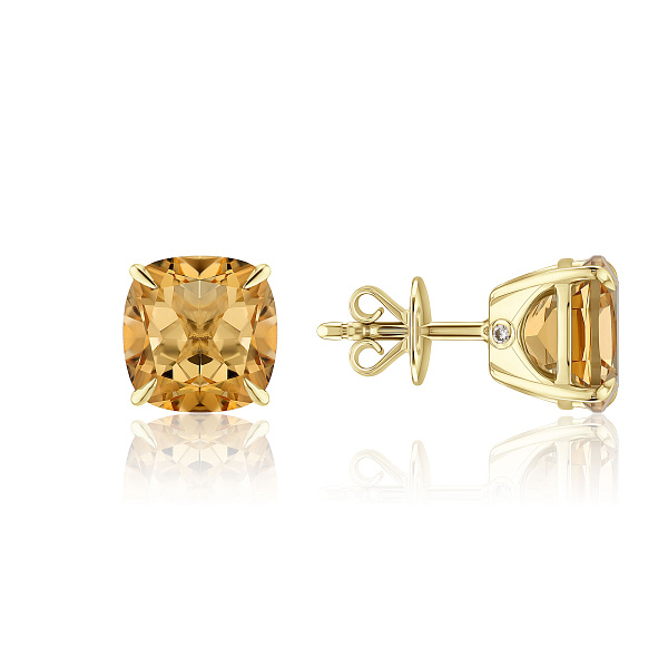 Пусеты из желтого золота 