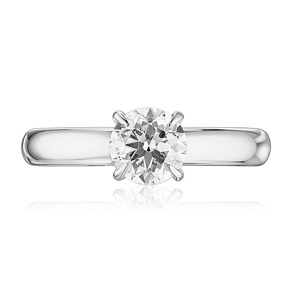 Кольцо из белого золота с бриллиантом