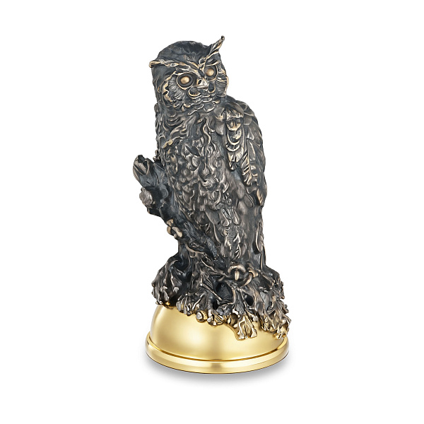 стопка-перевертыш «Филин»из серебра