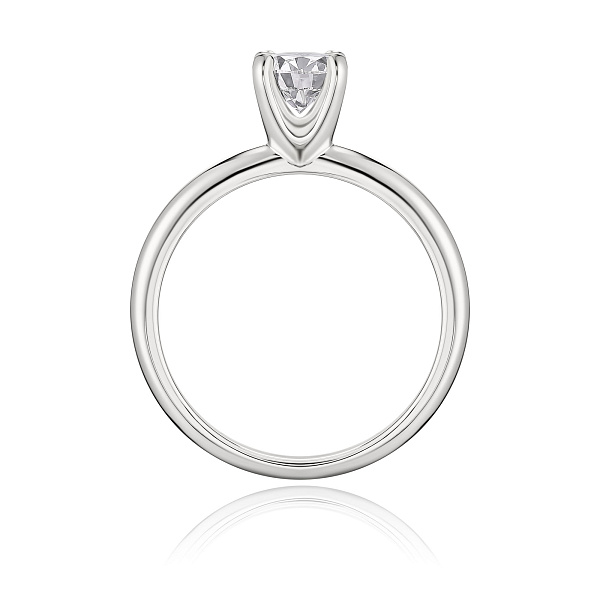 Кольцо из белого золота с бриллиантом