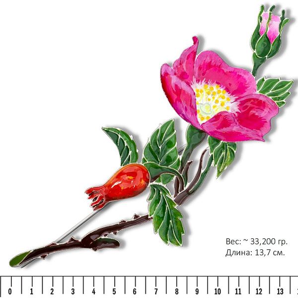 Брошь «Шиповник»