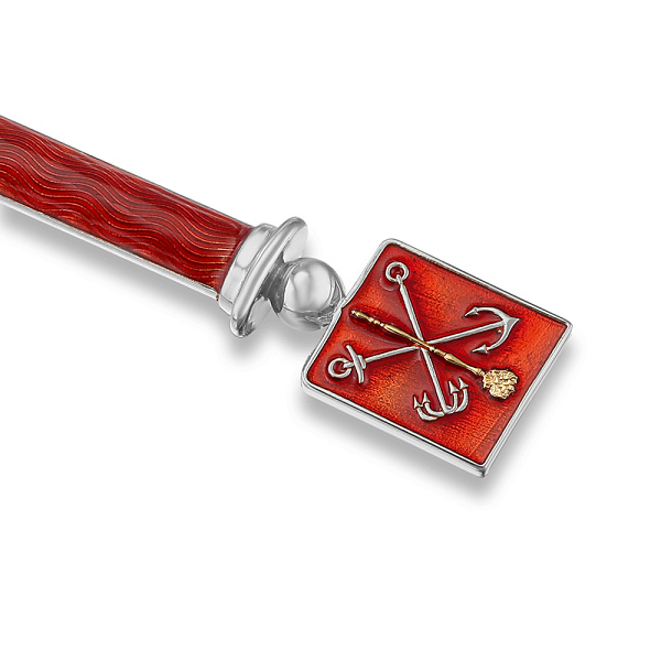 Ложка чайная «Герб Санкт-Петербурга» из серебра