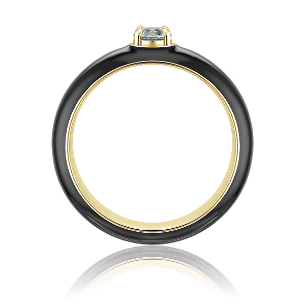 Кольцо из желтого золота с топазом