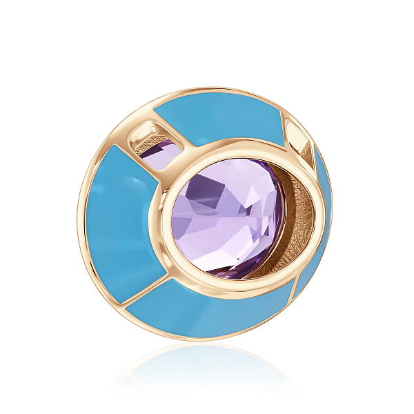 Подвеска из желтого золота с аметистом