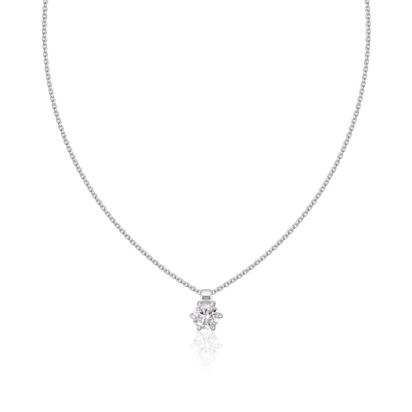 Колье из белого золота с бриллиантом