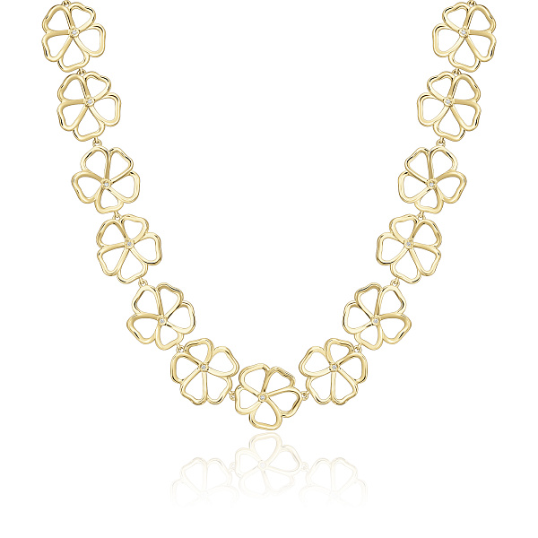 Колье из желтого золота с бриллиантами