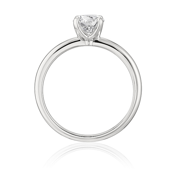 Кольцо из белого золота с бриллиантом