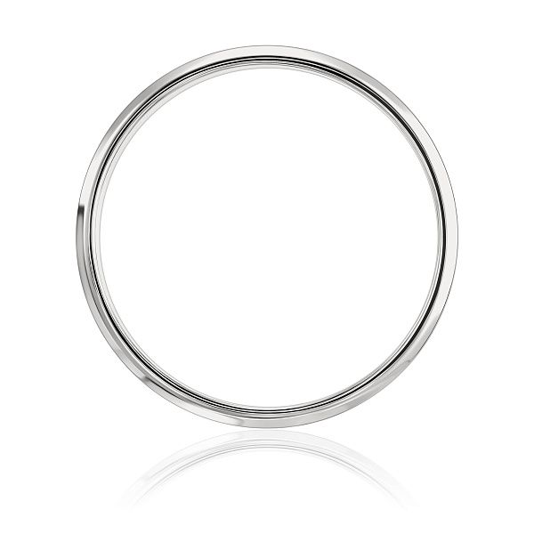 Обручальное кольцо из белого золота 