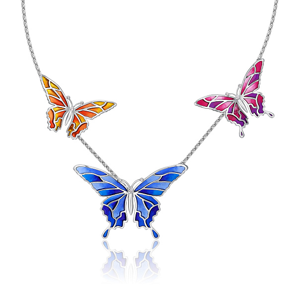 Колье из белого золота с бриллиантами